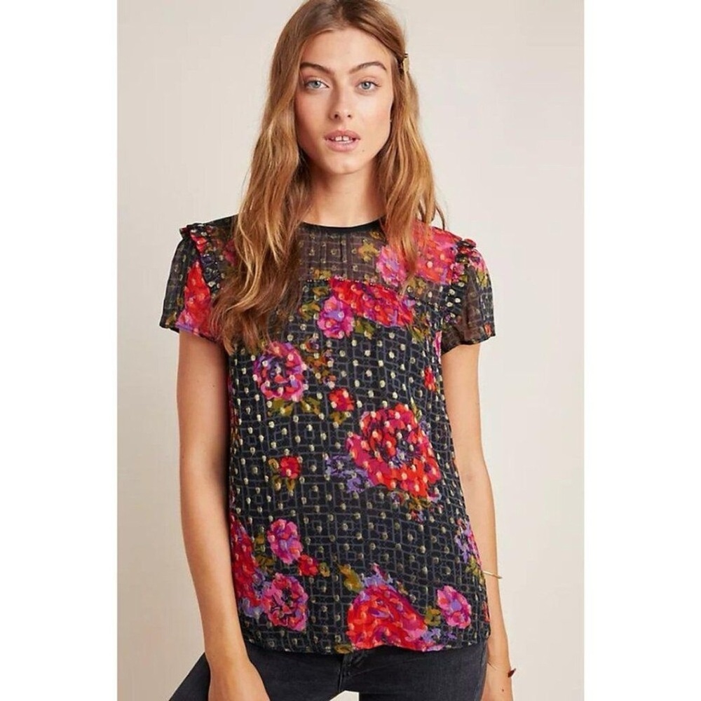 Anthropologie Fiorella Sheet Blouse